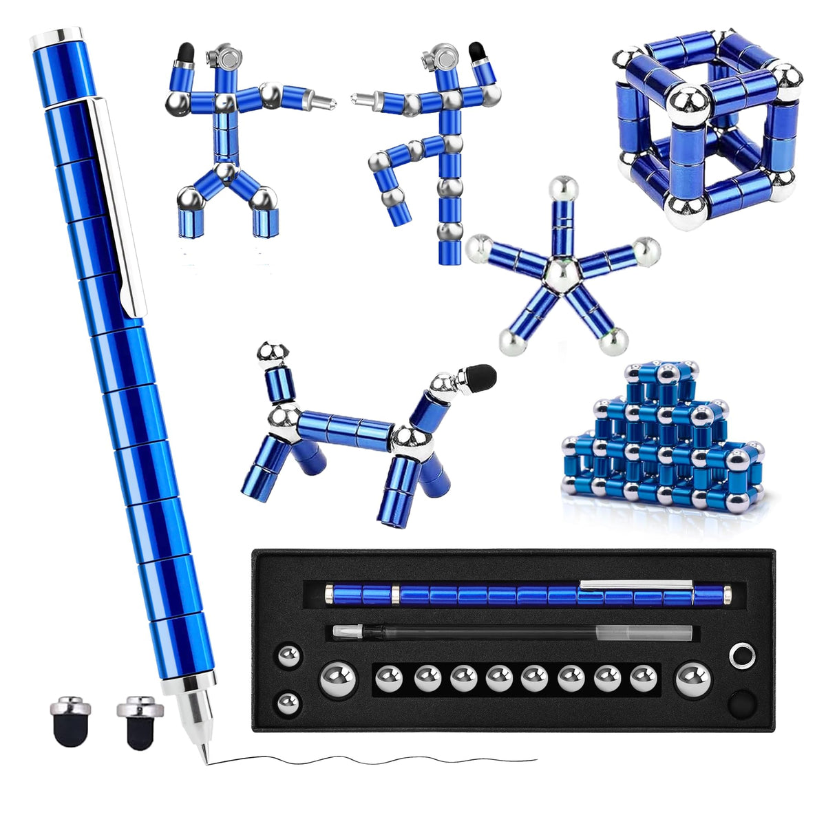 ANZUSY fidget pen magnetic deformation in action for portable stress relief