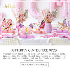 Aobkiat butterfly honeycomb centerpiece with gold foil sequins creates a real butterfly effect.