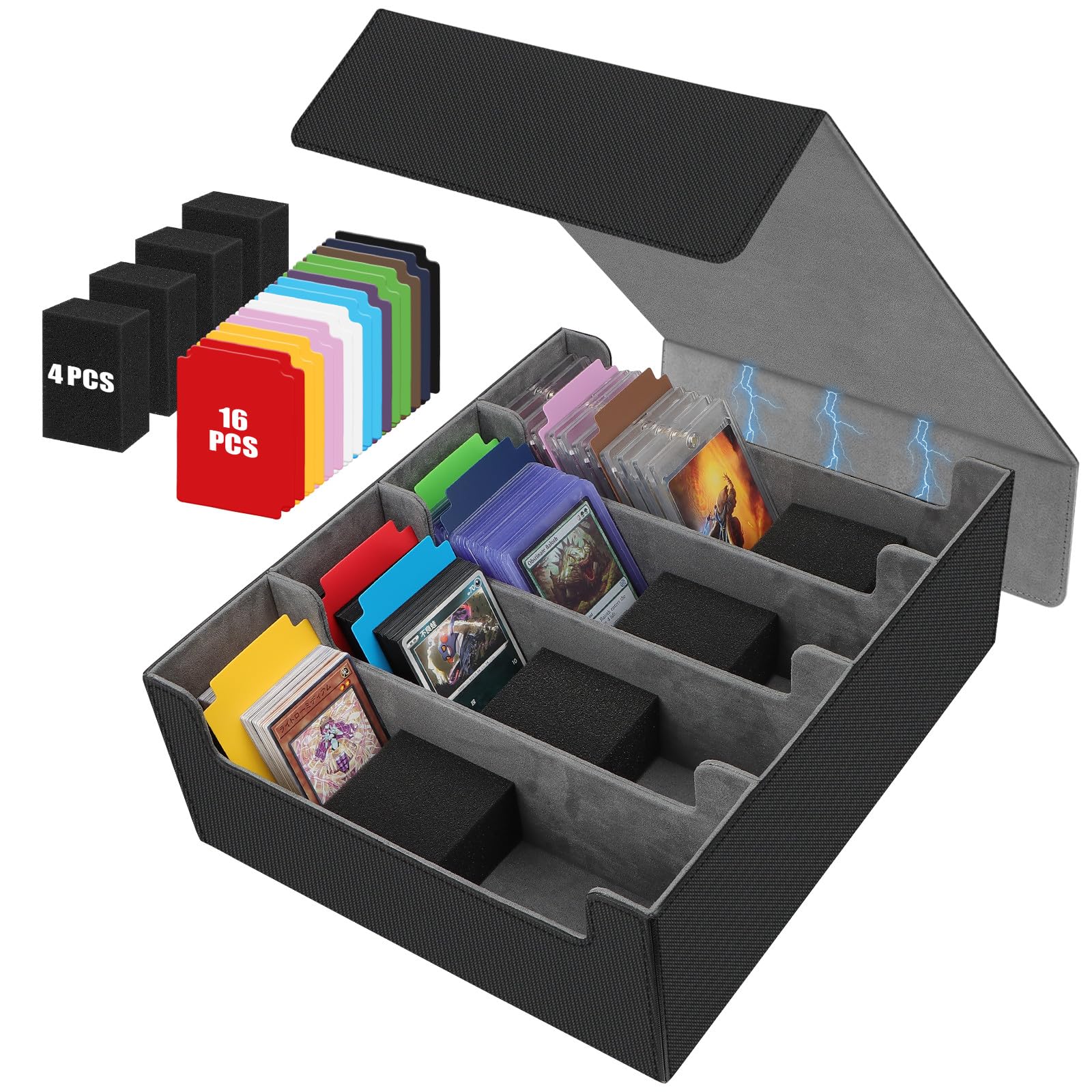 AOBOPLE 3400-capacity card storage box holding sleeveless cards