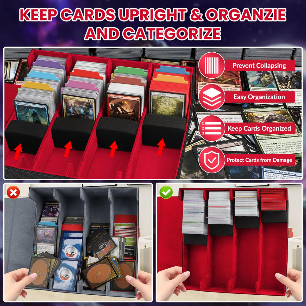 AOBOPLE storage box 24-color dividers enable quick identification of decks