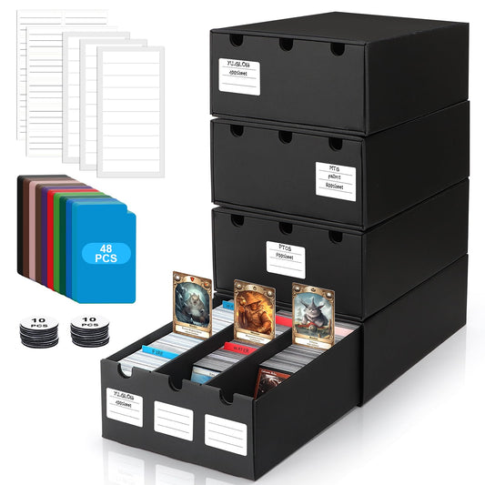 AOBOPLE trading card storage box assembly demonstrates sturdy construction for long-term card protection.