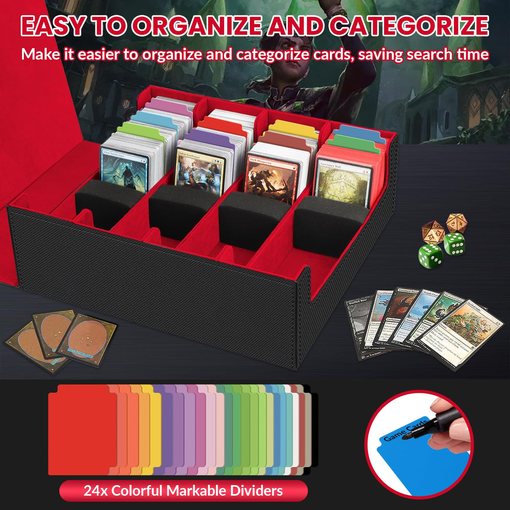 AOBOPLE storage box foam stoppers keep cards upright and secure