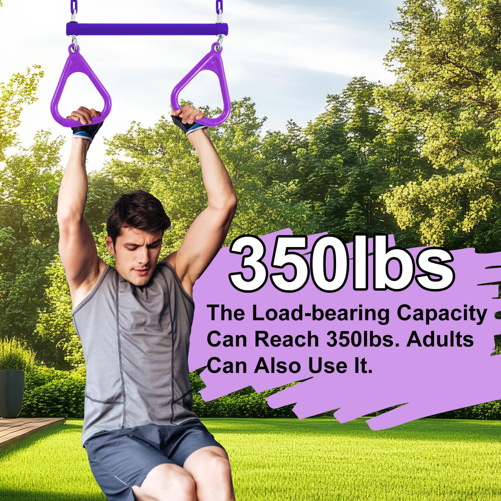 AOBOTE coated chain protects skin and clothing during play.