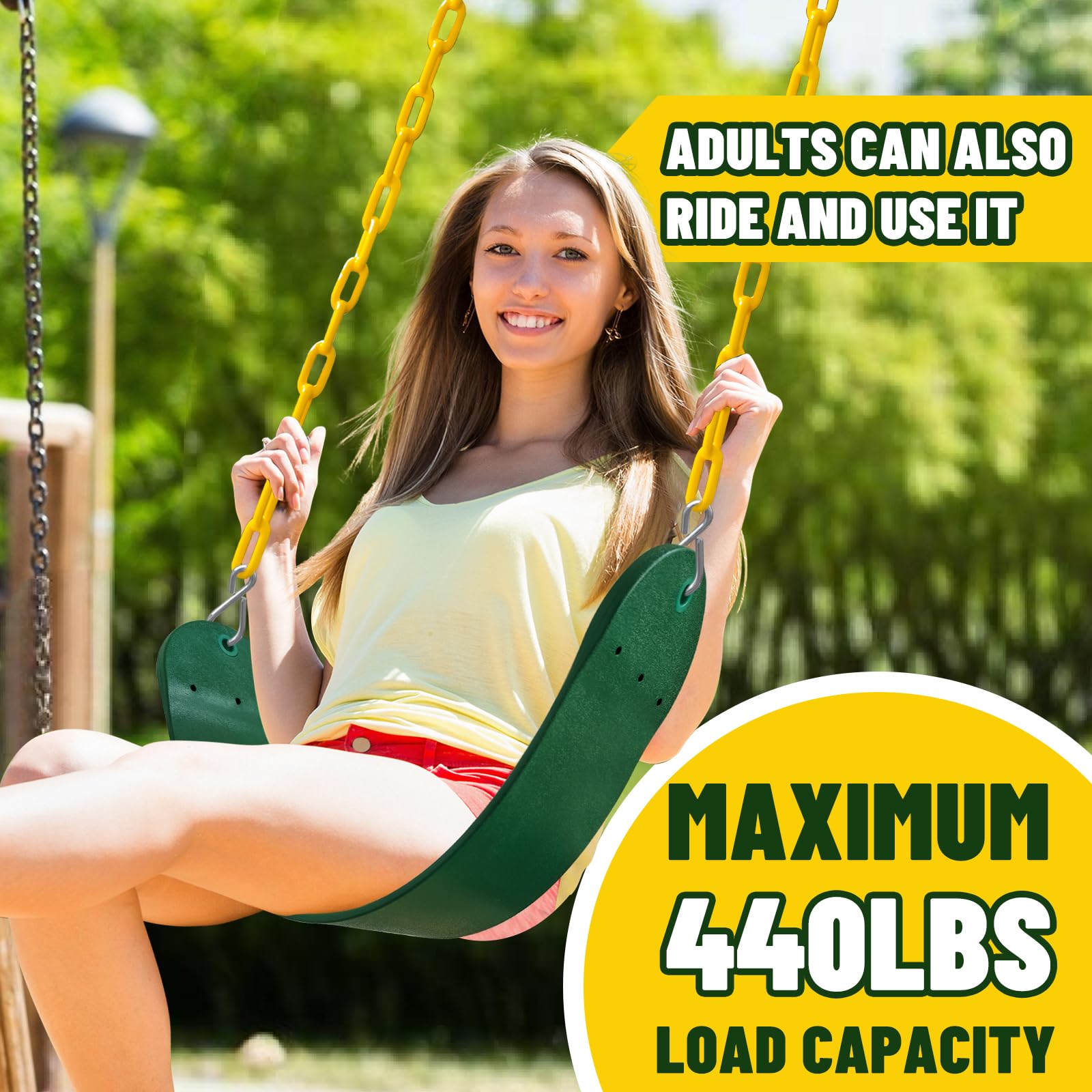 AOBOTE included chains and locks simplify installation.