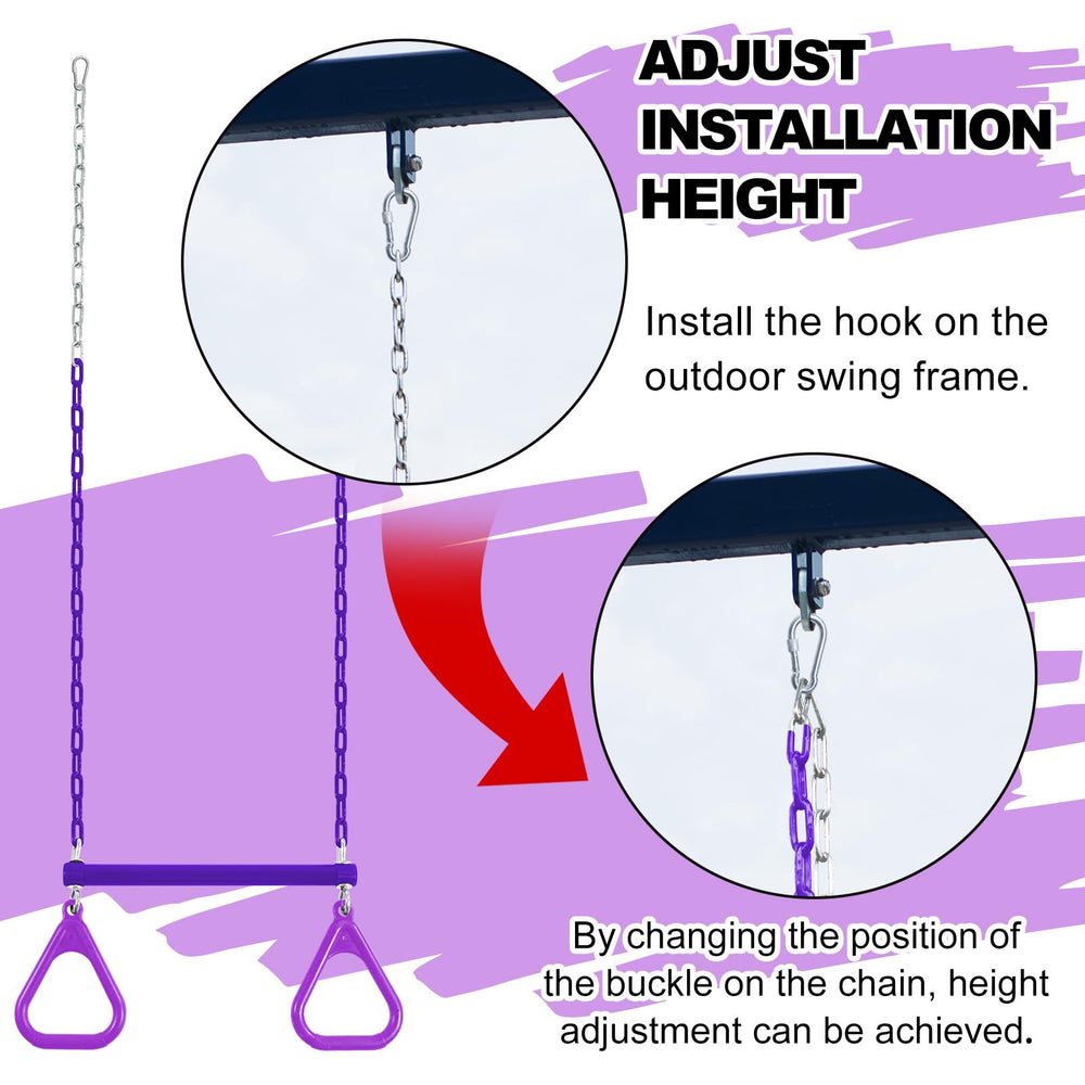 AOBOTE three-color trapeze bar for versatile outdoor play.