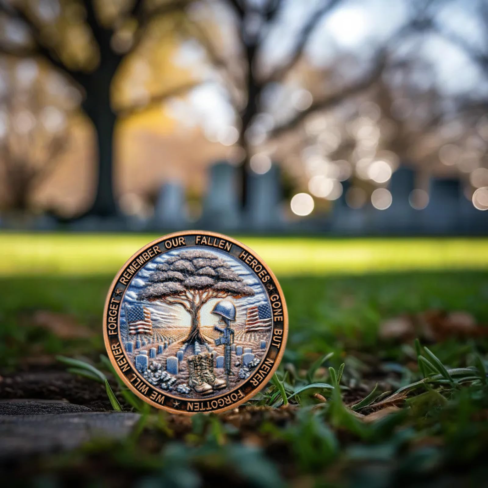 Aocass coin-display-stand presents it as a keepsake for shelves and desks.