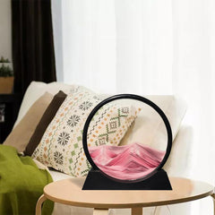 Aoderun 12-inch pink sand art highlights vivid colors and a tranquil home aesthetic.