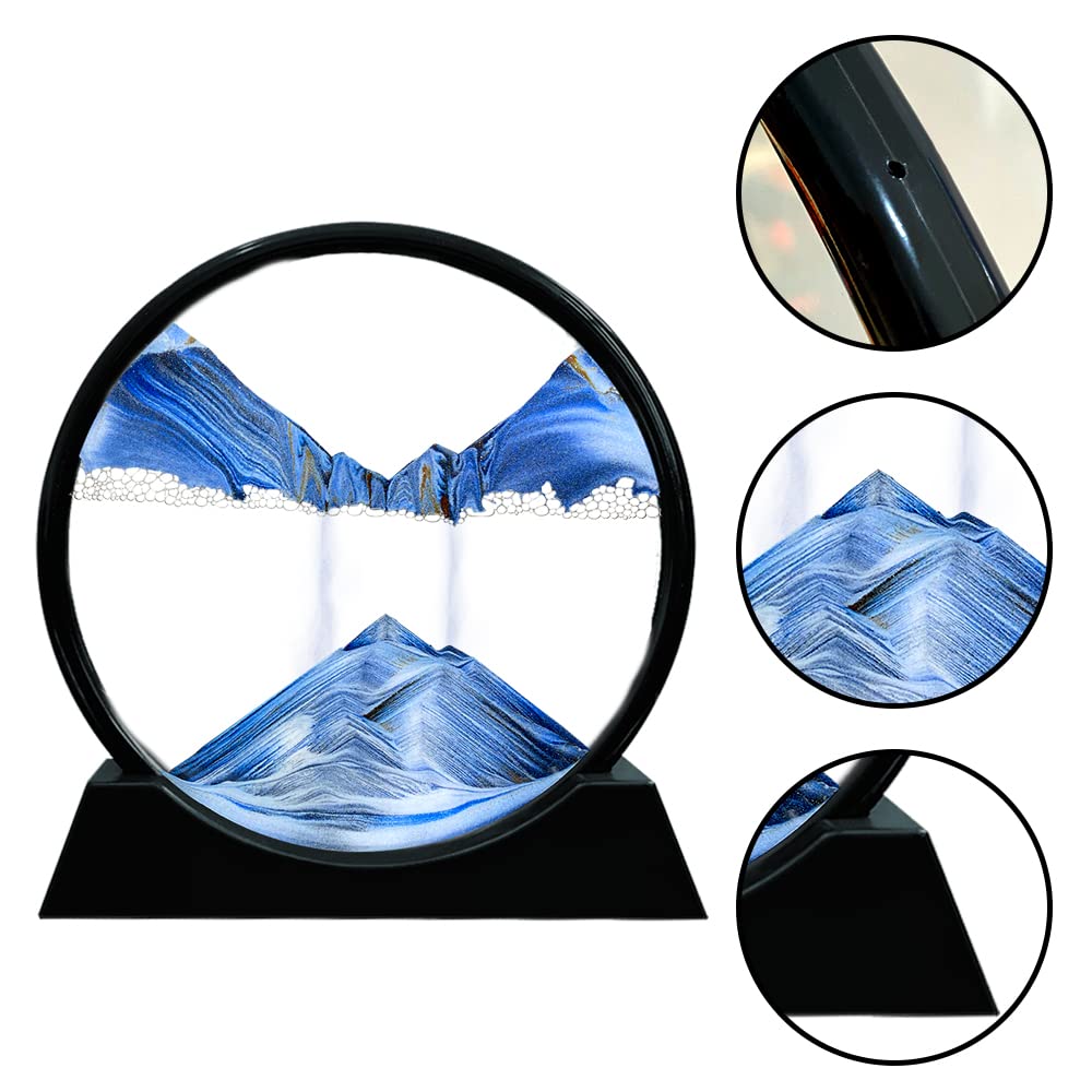 Aoderun blue sand art enhances office decor with tranquil charm.