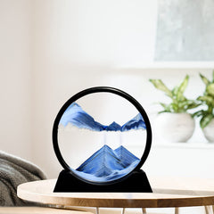 Aoderun compact desk decor with moving sand for relaxation.