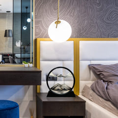 Aoderun sand art decor in office space for relaxing visual interest.