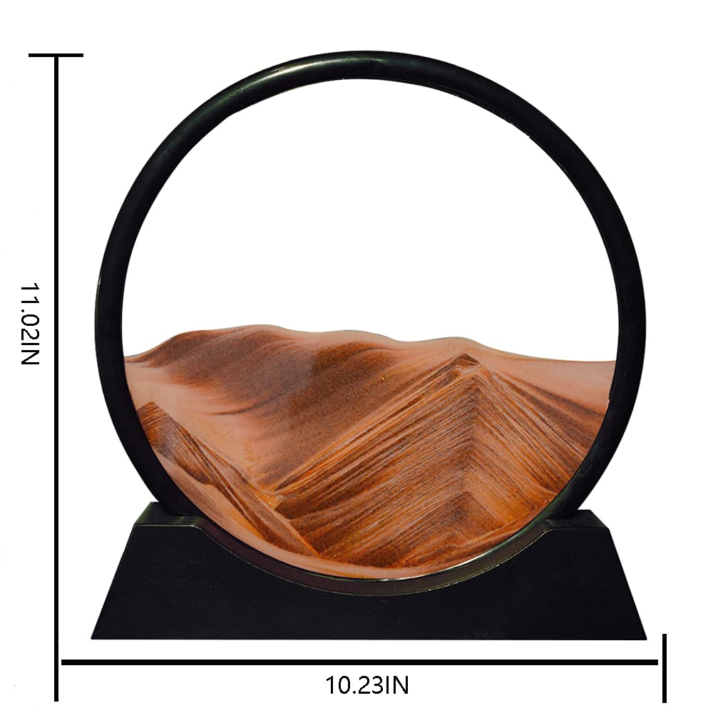 Aoderun relaxation sand art on orange round surface promotes focus