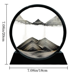 Aoderun round glass sand picture offers a mesmerizing 3D flow.