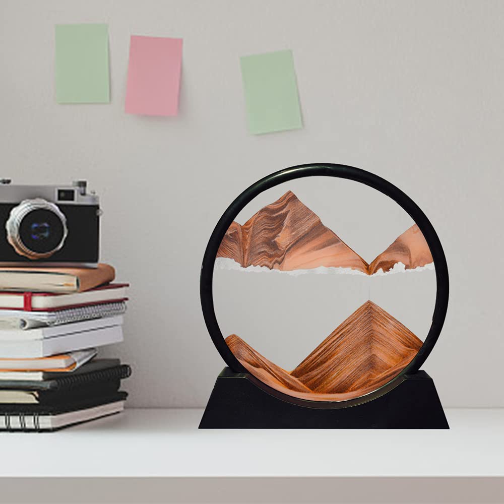 Aoderun sand flow 3D orange frame creates soothing evolving patterns