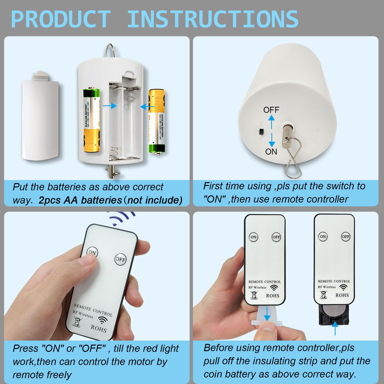 Aoedelyart mini remote controller enables quick on/off
