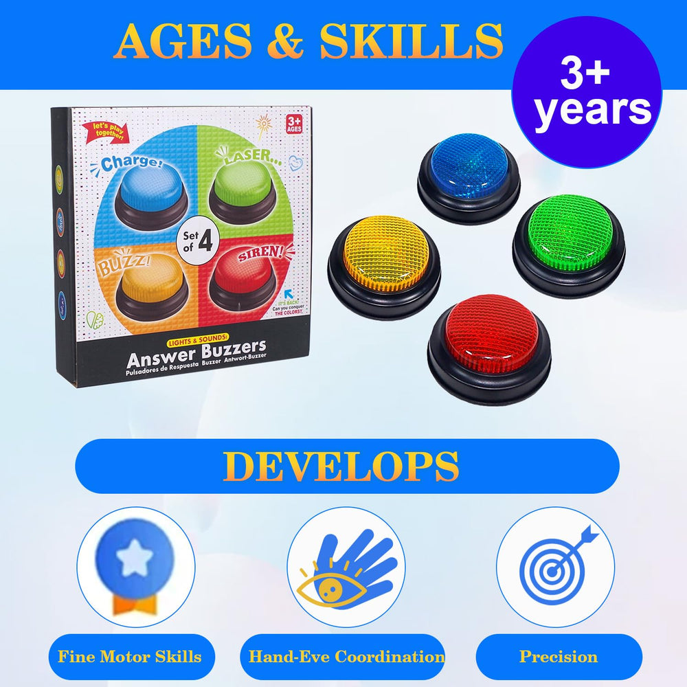 AOENN buzzers include separate lights and sounds for interactive play