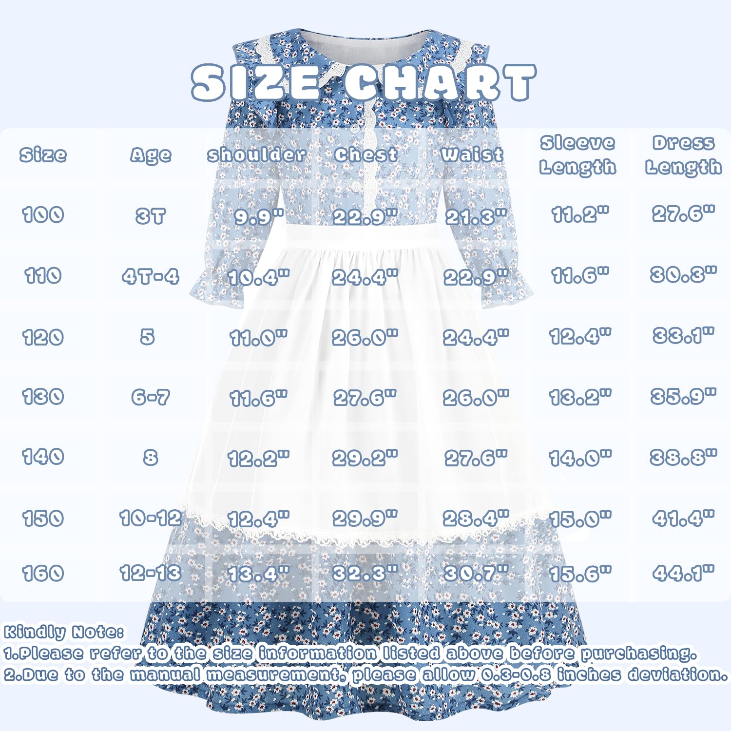 Aoiviss Pioneer Dress blue floral print close-up illustrating delicate design