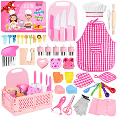 Aojieni kids wooden knife for safe cutting and imaginative play.