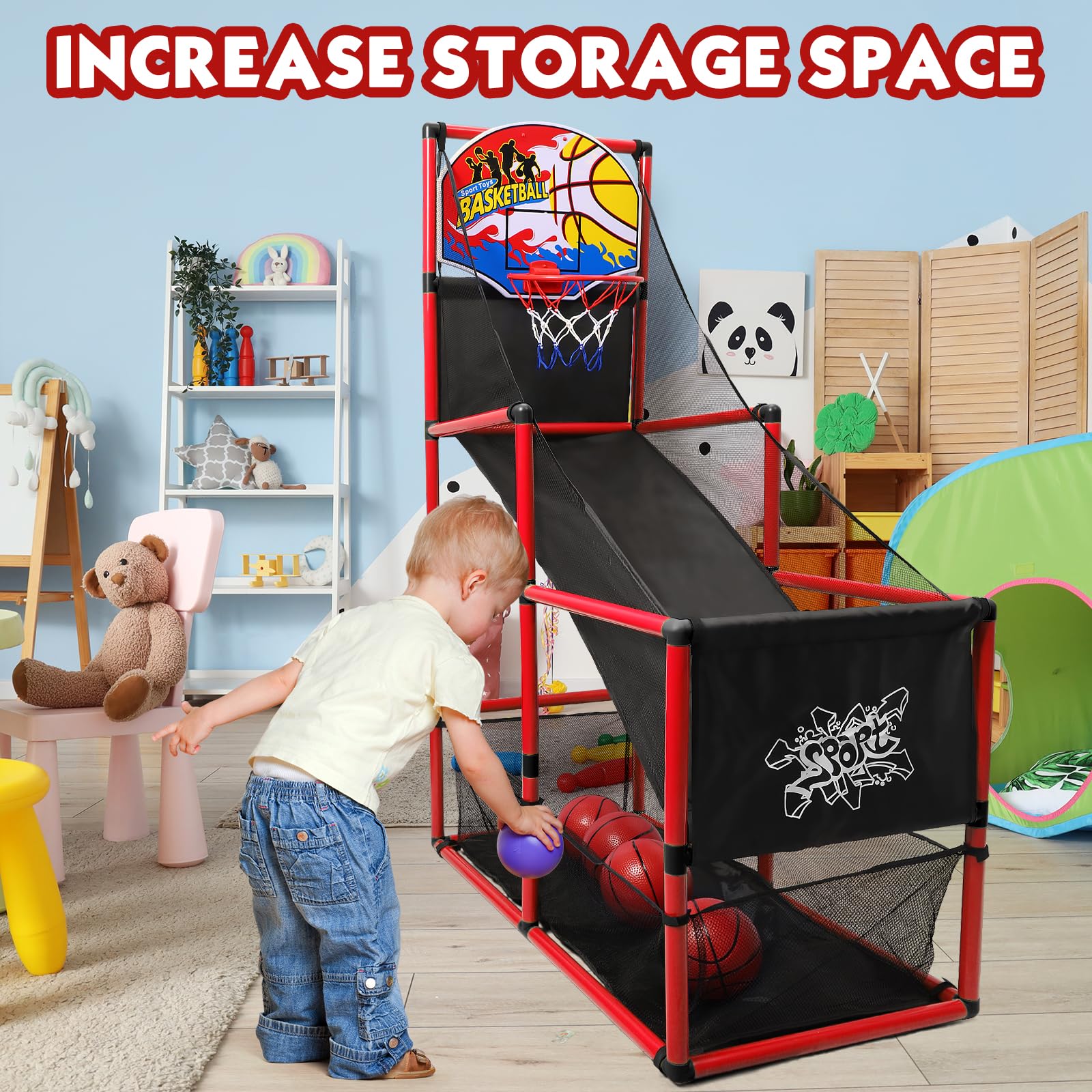 AOKESI set includes 4 rubber balls and pump for quick setup