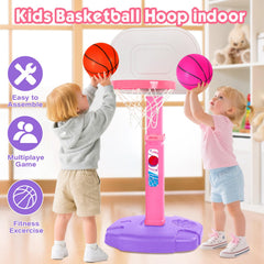 AOKESI base-stabilized hoop keeps the mini court steady during active play.