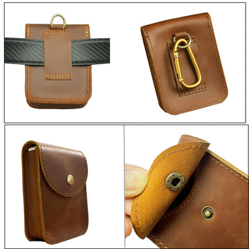 Durable genuine leather Aolaso card case offers premium look and longevity