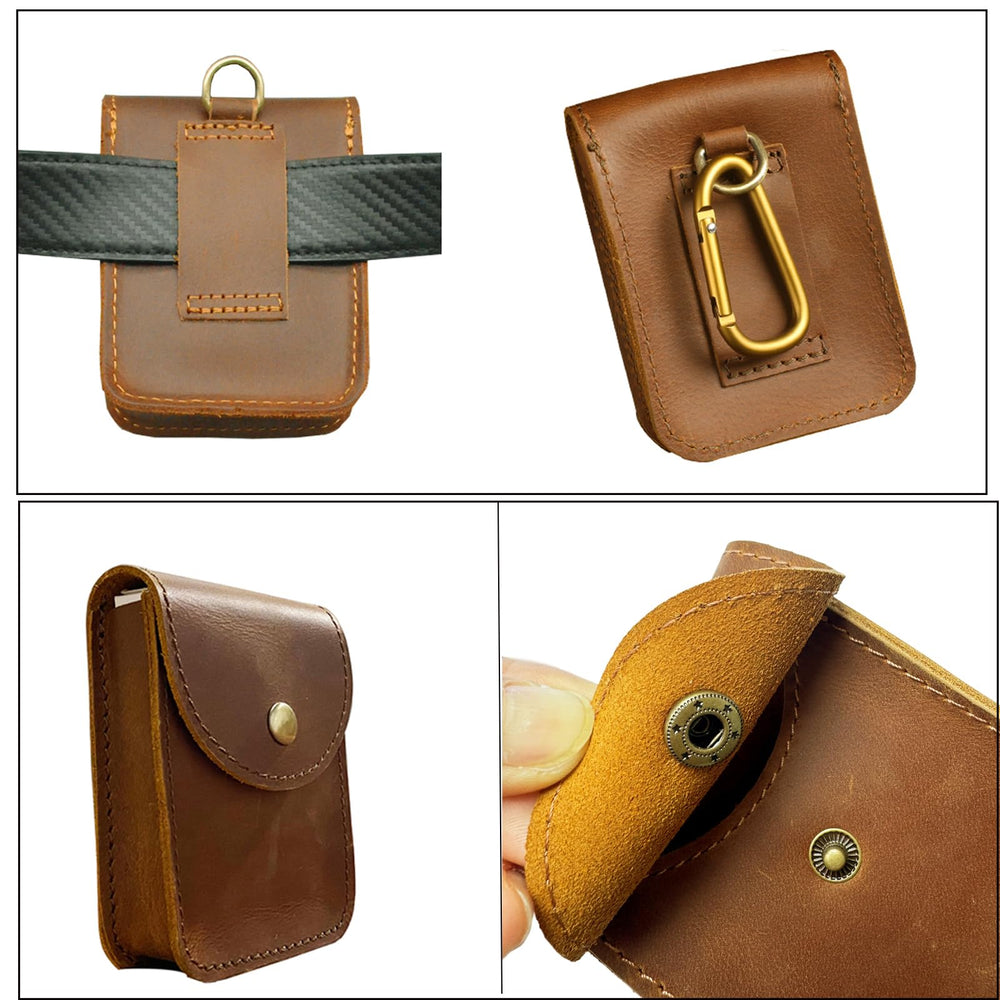 Durable genuine leather Aolaso card case offers premium look and longevity