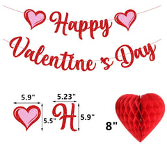 Aolime pink heart honeycomb adds vivid Valentine color for decor.