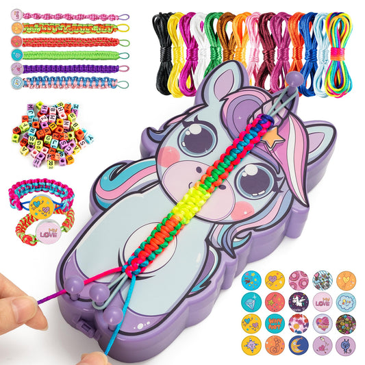 AONTESS unicorn weaving box ready for imaginative bracelet design