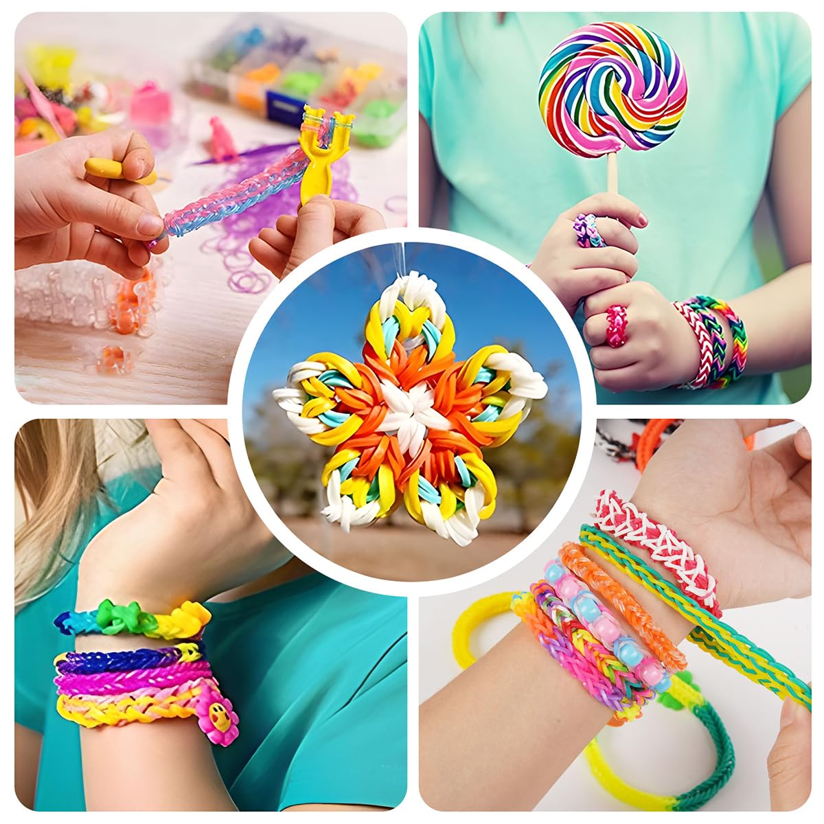 AooeDomi 28-color loom bands pack offers varied palettes for creative projects