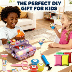 AooeDomi Nano Tape Bubble Kit colorful clay and slime for sensory squeezies.