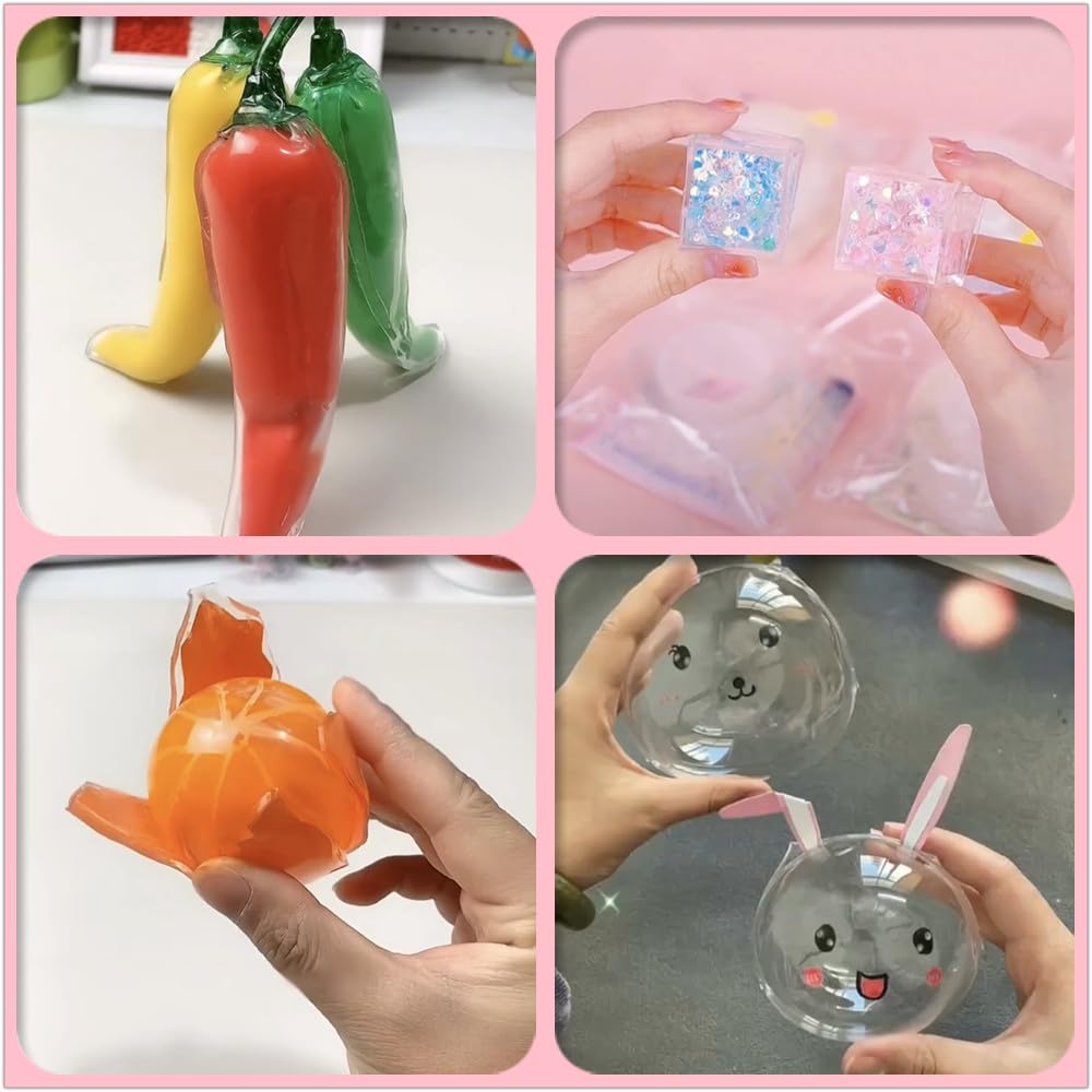 AooeDomi Nano Tape Bubble Kit ice cream cups with cream glue for pretend treats.