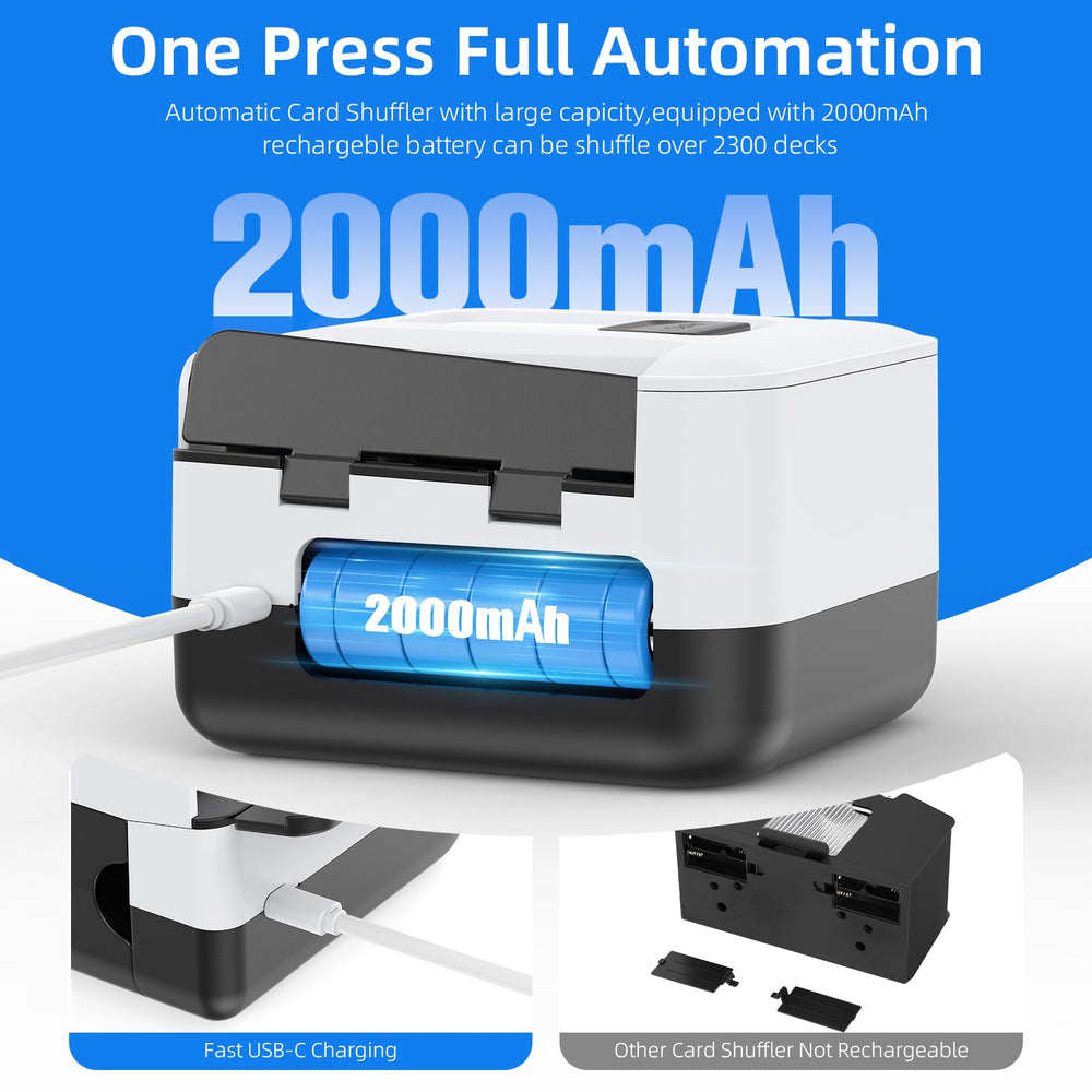 Aooello shuffler handling 1-2 decks quickly and quietly