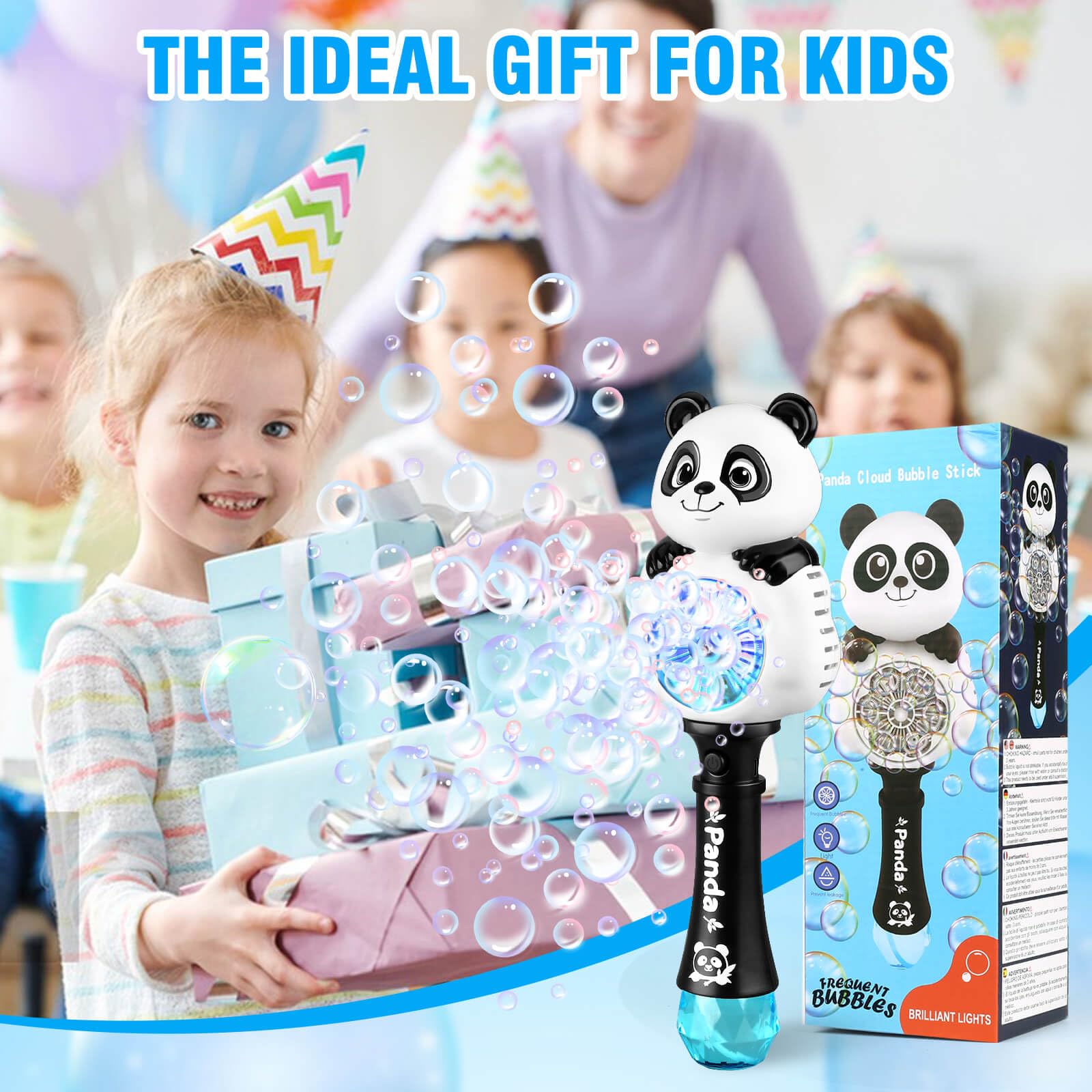 Aooess bubble wand in action with kids outdoors