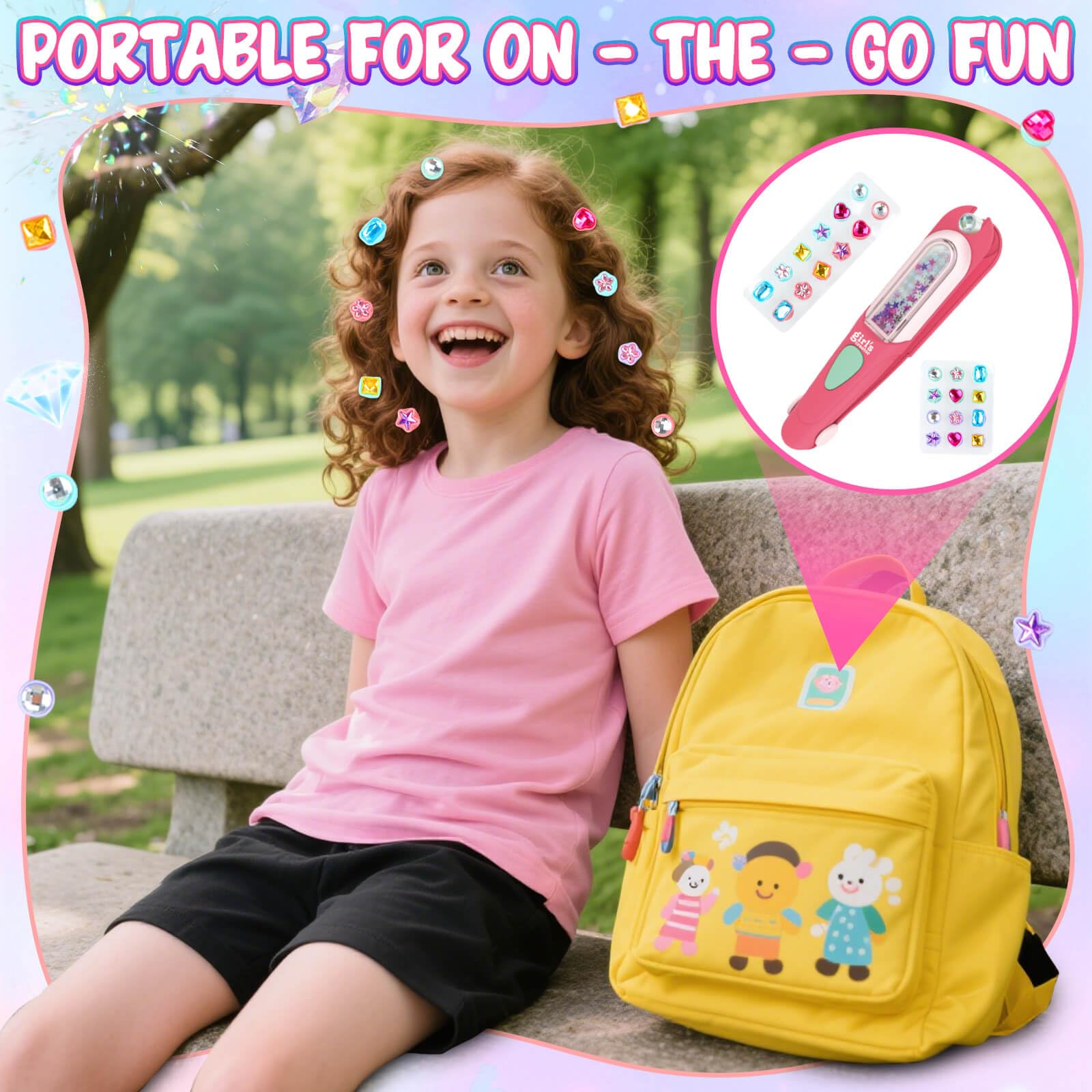 Aooess portable styling kit supports sleepovers and on-the-go fun.