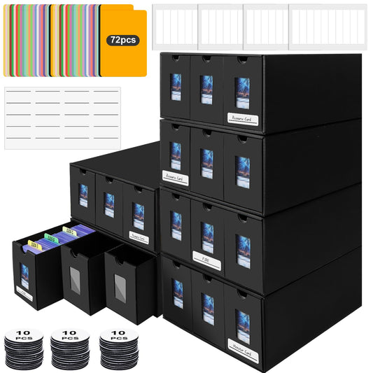 Aopule 10800-card storage box assembly keeps large collections organized and accessible.