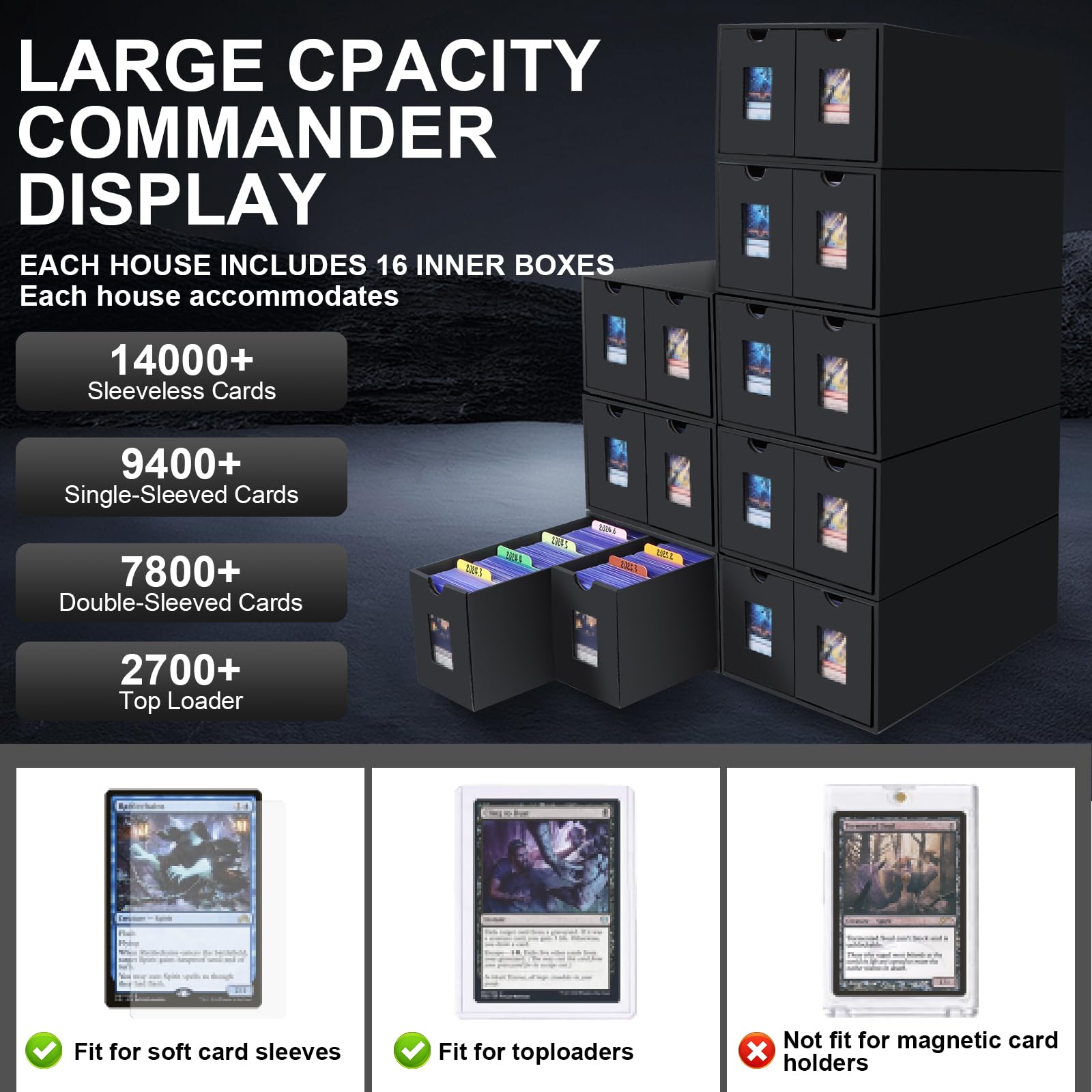 aopule 72 dividers and labels kit keeps cards categorized for quick access