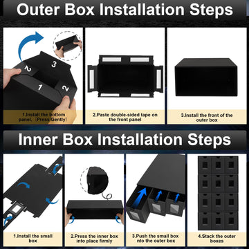 Aopule self-adhesive dots simplify quick customization of dividers.