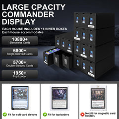 Aopule six-box drawer-style storage shows modular flexibility for growing card collections.
