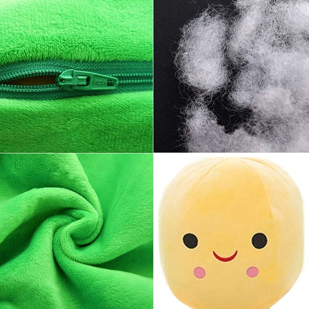 Small 25 cm AOQI pea pod pillow for portable decor