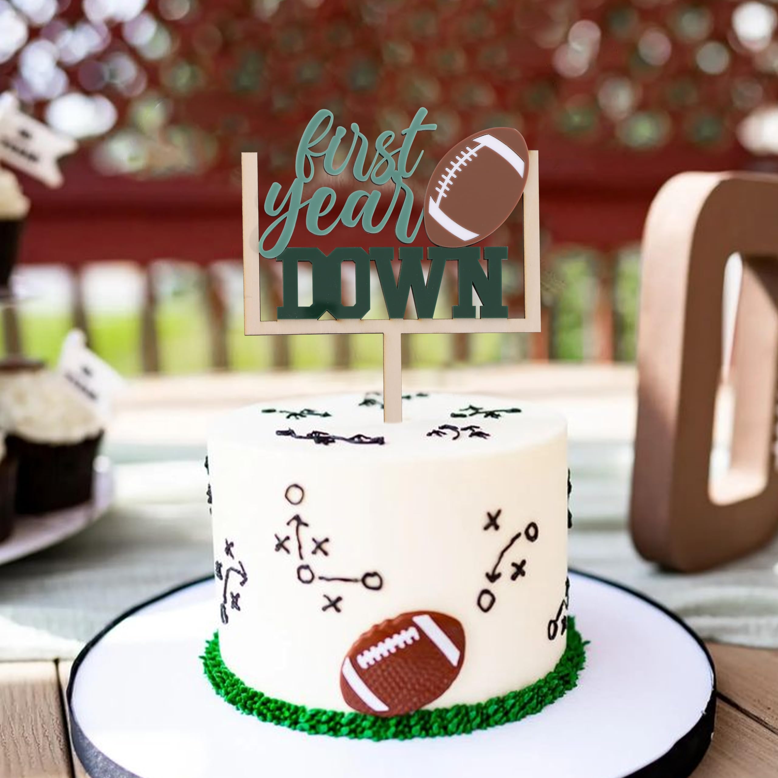 AOQURE football cake topper as a sport decor prop for celebrations