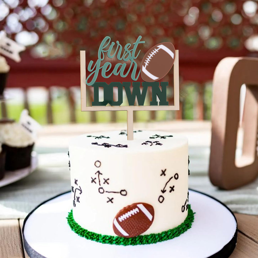 AOQURE football cake topper as a sport decor prop for celebrations
