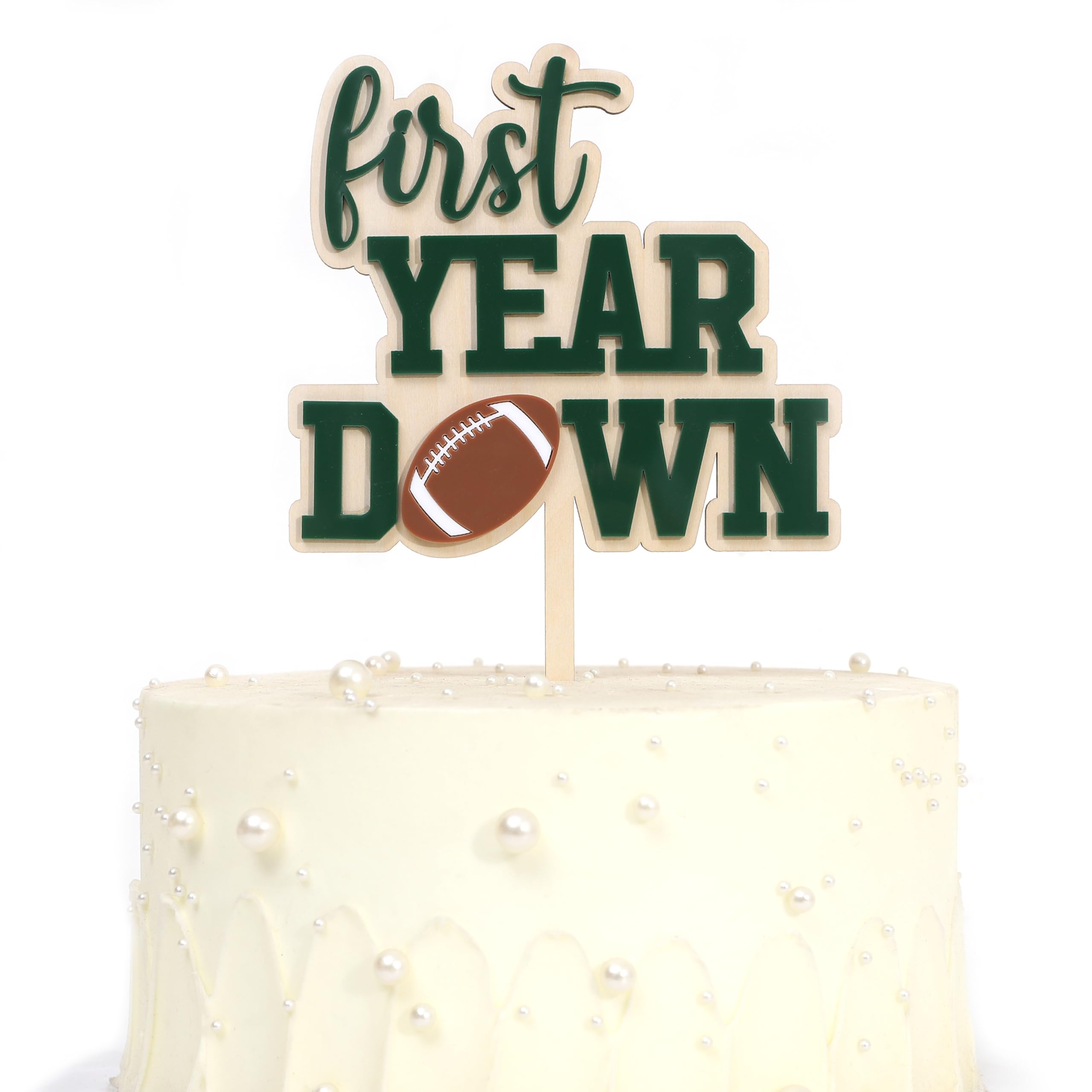 AOQURE football cake topper fits standard cake sizes easily.