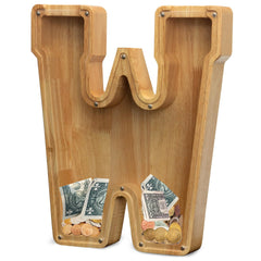 AORCMITN alphabet money bank front view with extra capacity for kids' savings