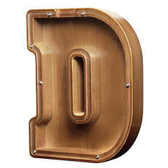 AORCMITN large wooden letter piggy bank with clear window showing growing savings.