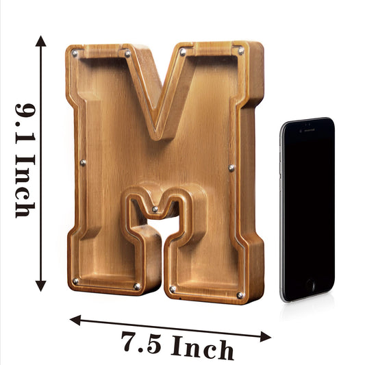 AORCMITN pine wood bank highlights natural grain and sturdy construction.