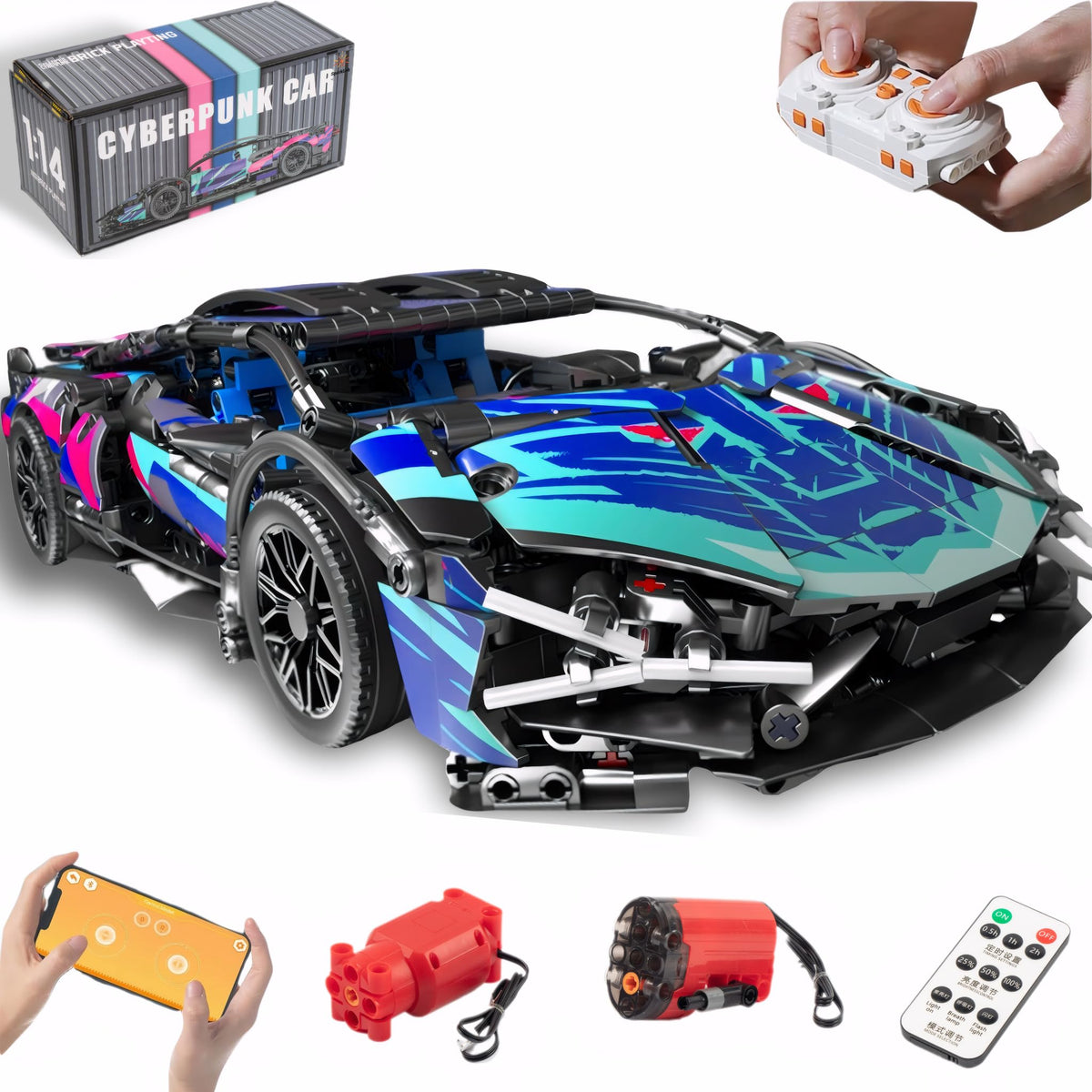 Aorespty 1280-piece kit assembly showing hands-on engineering components