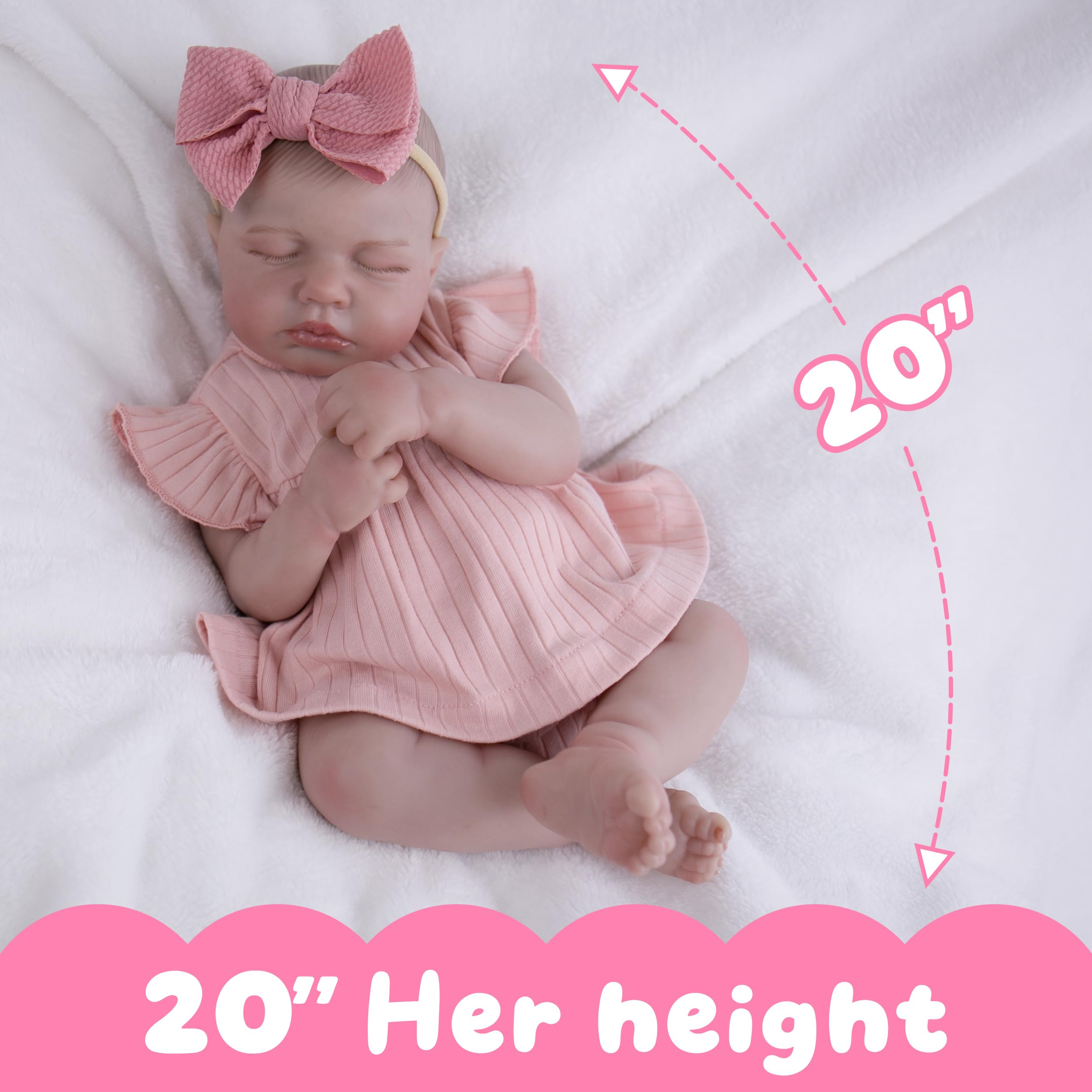 Aori 2.0 lifelike reborn doll detailed rooted eyelashes close up