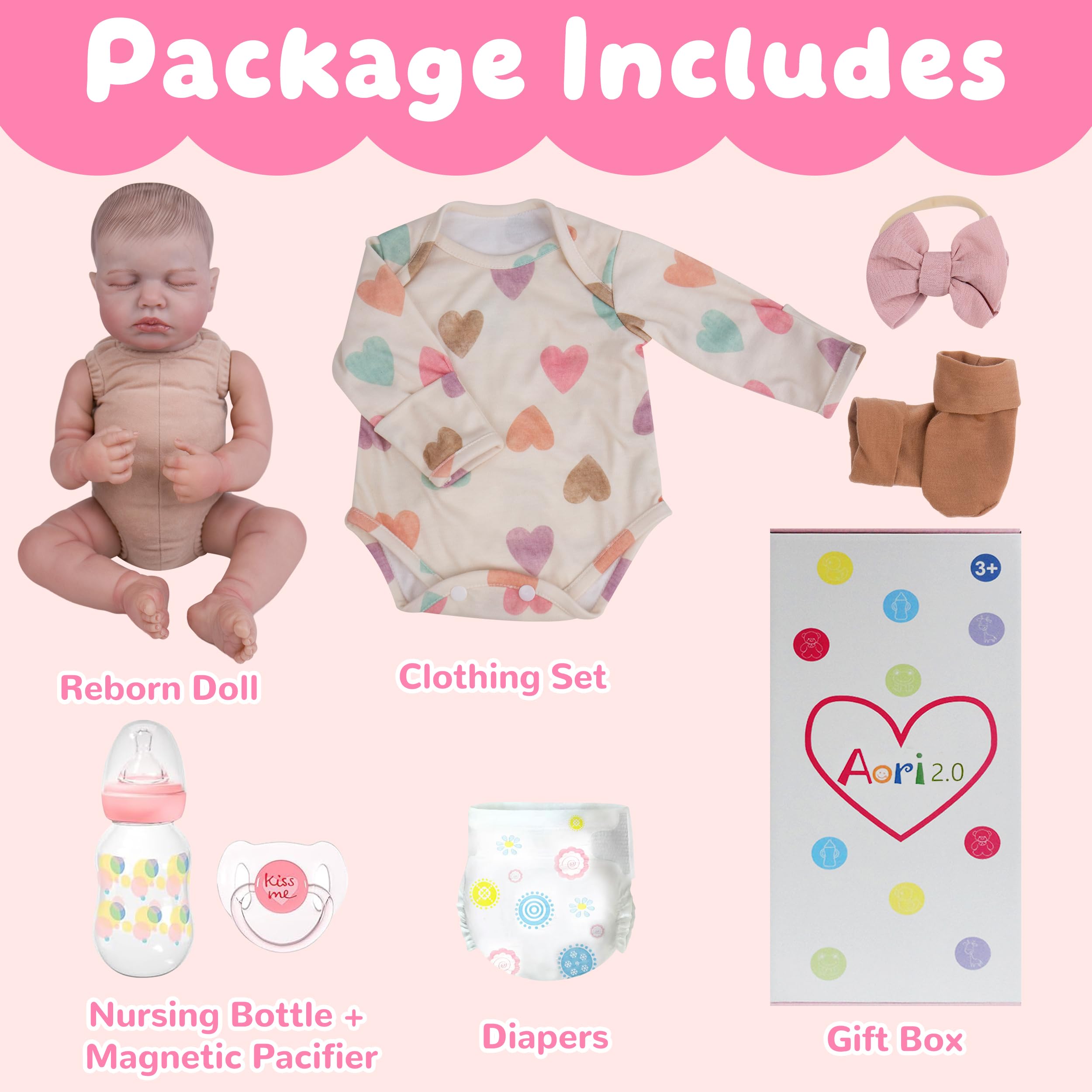 Aori 2.0 doll wearing authentic 3-month clothes for role-play