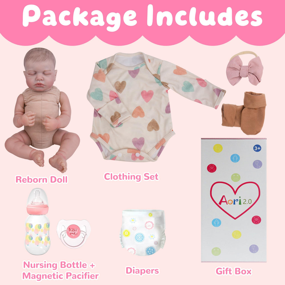 Aori 2.0 doll wearing authentic 3-month clothes for role-play