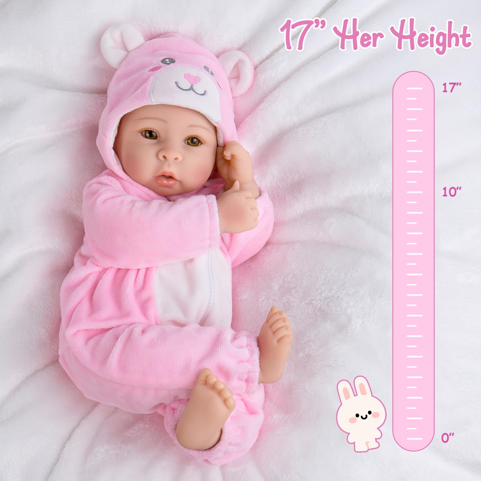 Aori baby doll wearing newborn outfit showcases styling options