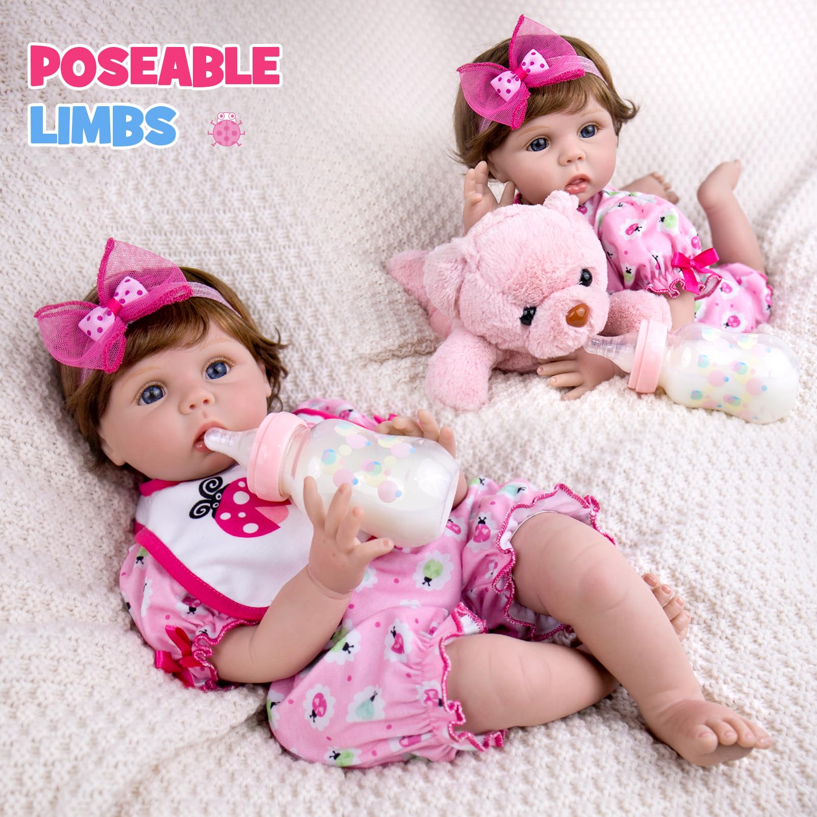Aori doll shows a weighted cloth body for a cuddly feel during play.